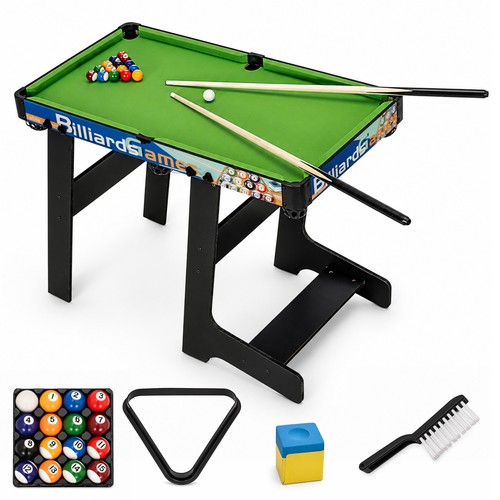 Foldable pool table - table, set